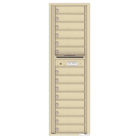 4C16S-14 - 14 Tenant Doors with Outgoing Mail Compartment - 4C Wall Mount Max Height Mailboxes