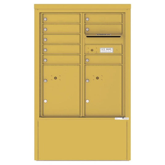 4CADD-08-D - 8 Tenant Doors with 2 Parcel Lockers and Outgoing Mail Compartment - 4C Depot Mailbox Module