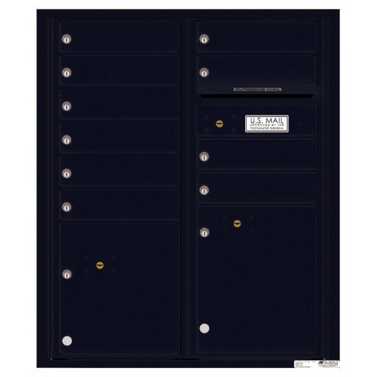 Load image into Gallery viewer, 4CADD-10 - 10 Tenant Doors with 2 Parcel Lockers and Outgoing Mail Compartment - 4C Wall Mount ADA Max Height Mailboxes
