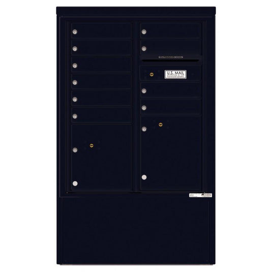 4CADD-10-D - 10 Tenant Doors with 2 Parcel Lockers and Outgoing Mail Compartment - 4C Depot Mailbox Module