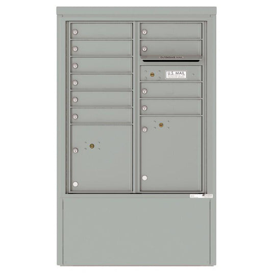 4CADD-10-D - 10 Tenant Doors with 2 Parcel Lockers and Outgoing Mail Compartment - 4C Depot Mailbox Module
