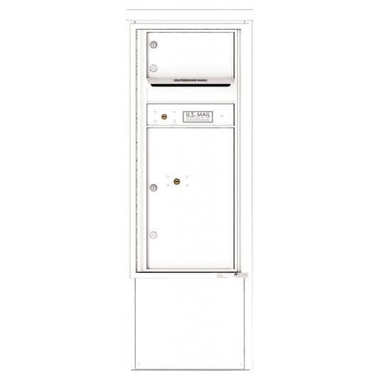 4CADS-01-D - 1 Tenant Door with 1 Parcel Locker and Outgoing Mail Compartment - 4C Depot Mailbox Module