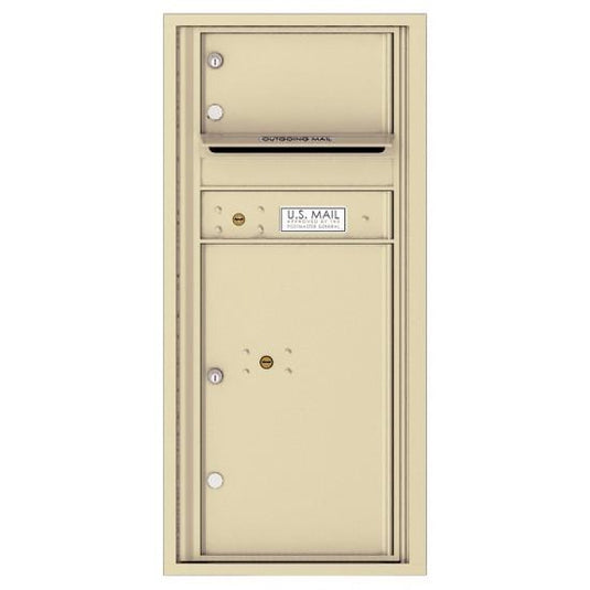 4CADS-01 - 1 Over-Sized Tenant Door with 1 Parcel Locker and Outgoing Mail Compartment - 4C Wall Mount ADA Max Height Mailboxes