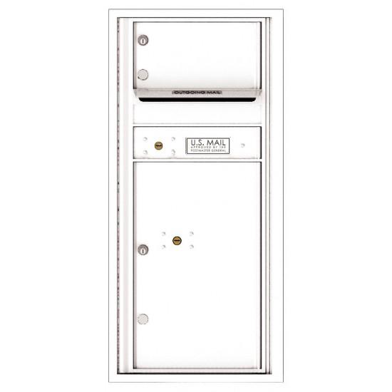 Load image into Gallery viewer, 4CADS-01 - 1 Over-Sized Tenant Door with 1 Parcel Locker and Outgoing Mail Compartment - 4C Wall Mount ADA Max Height Mailboxes
