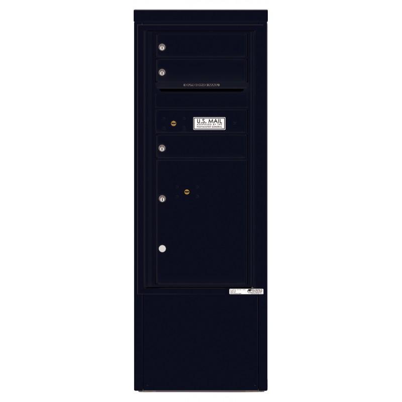 Load image into Gallery viewer, 4CADS-03-D - 3 Tenant Doors with 1 Parcel Locker and Outgoing Mail Compartment - 4C Depot Mailbox Module
