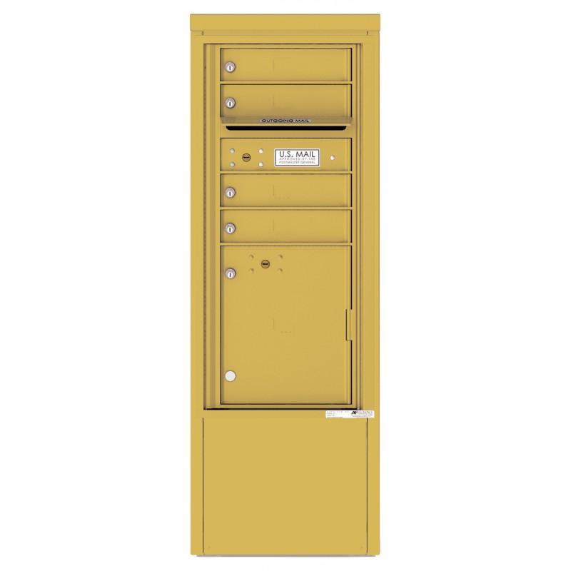 Load image into Gallery viewer, 4CADS-04-D - 4 Tenant Doors with 1 Parcel Locker and Outgoing Mail Compartment - 4C Depot Mailbox Module
