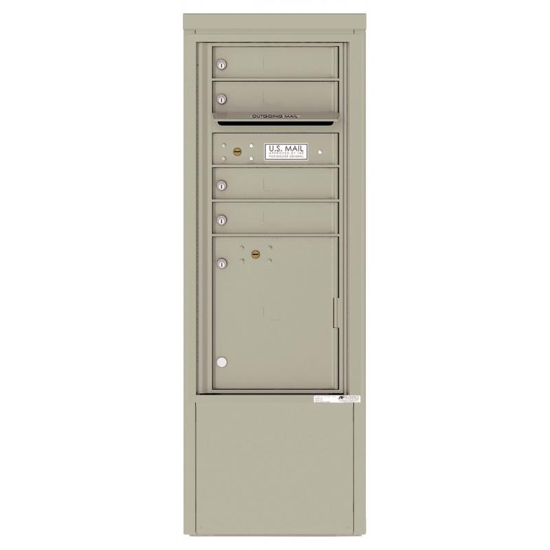 Load image into Gallery viewer, 4CADS-04-D - 4 Tenant Doors with 1 Parcel Locker and Outgoing Mail Compartment - 4C Depot Mailbox Module
