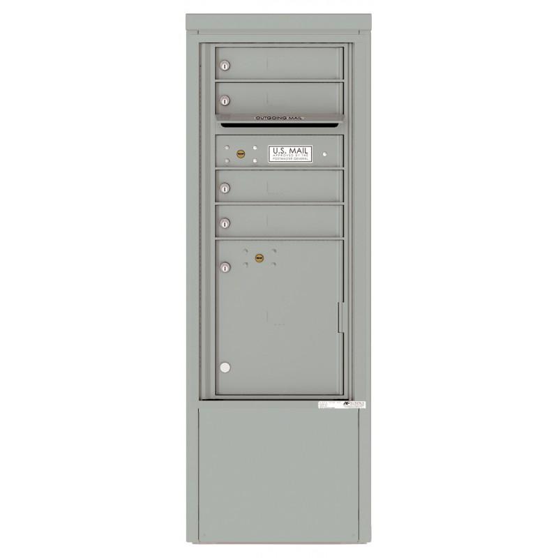 Load image into Gallery viewer, 4CADS-04-D - 4 Tenant Doors with 1 Parcel Locker and Outgoing Mail Compartment - 4C Depot Mailbox Module
