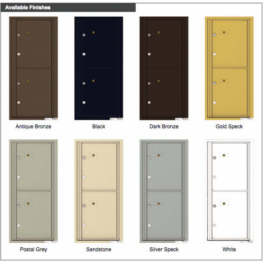 4CADS-2P - 2 Parcel Doors Unit - 4C Wall Mount ADA Max Height