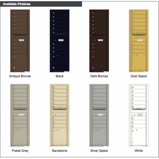 4C16S-03 - 3 Oversized Tenant Doors with 1 Parcel Locker and Outgoing Mail Compartment - 4C Wall Mount Max Height Mailboxes