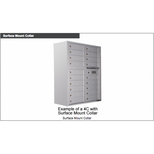 4C08D-07 - 7 Oversized Tenant Doors with Outgoing Mail Compartment - 4C Wall Mount 8-High Mailboxes